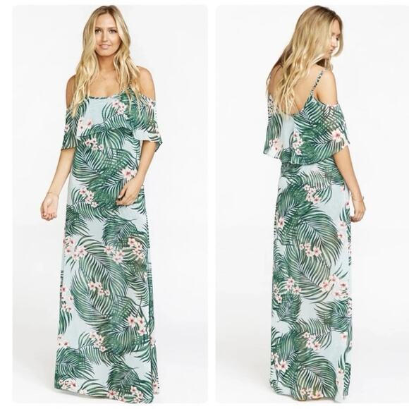 Mumu Maxi dress XXL tank Hawaiian Slip green wedding guest party boho NWT - Picture 5 of 15